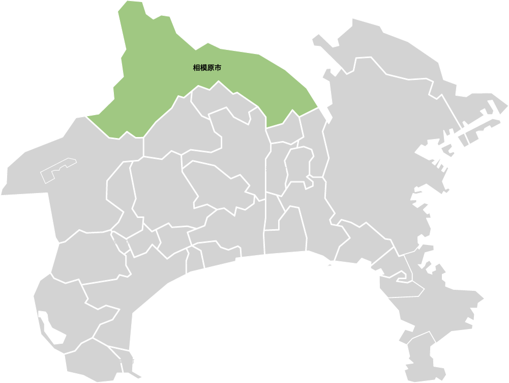 神奈川県相模原市の地図