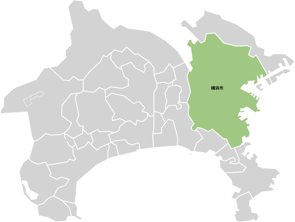 神奈川県横浜市の地図